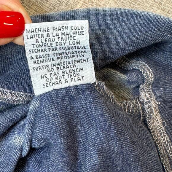 CHASER Women’s Blue Semi Sheer Elbow Sleeve Cut Out Open Back Scoop Neck Top - Picture 5 of 8